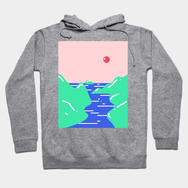 Candy Beach Kawaii Hoodie by Trippycollage